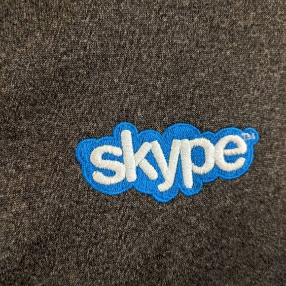 Alo Yoga x Skype Jacket Size Small Unisex Charcoal Gray Full Zip Rare Collab - Picture 6 of 12